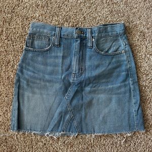 Madewell Denim A Line Mini Skirt - size 25
